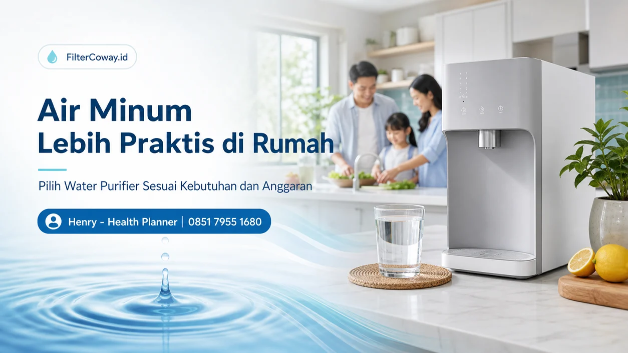 Water Purifier Coway untuk air minum praktis di rumah